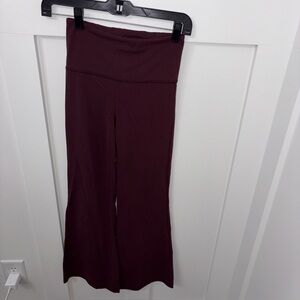 Women's Athleta Elation Flare Pants-Burgundy color-size XS